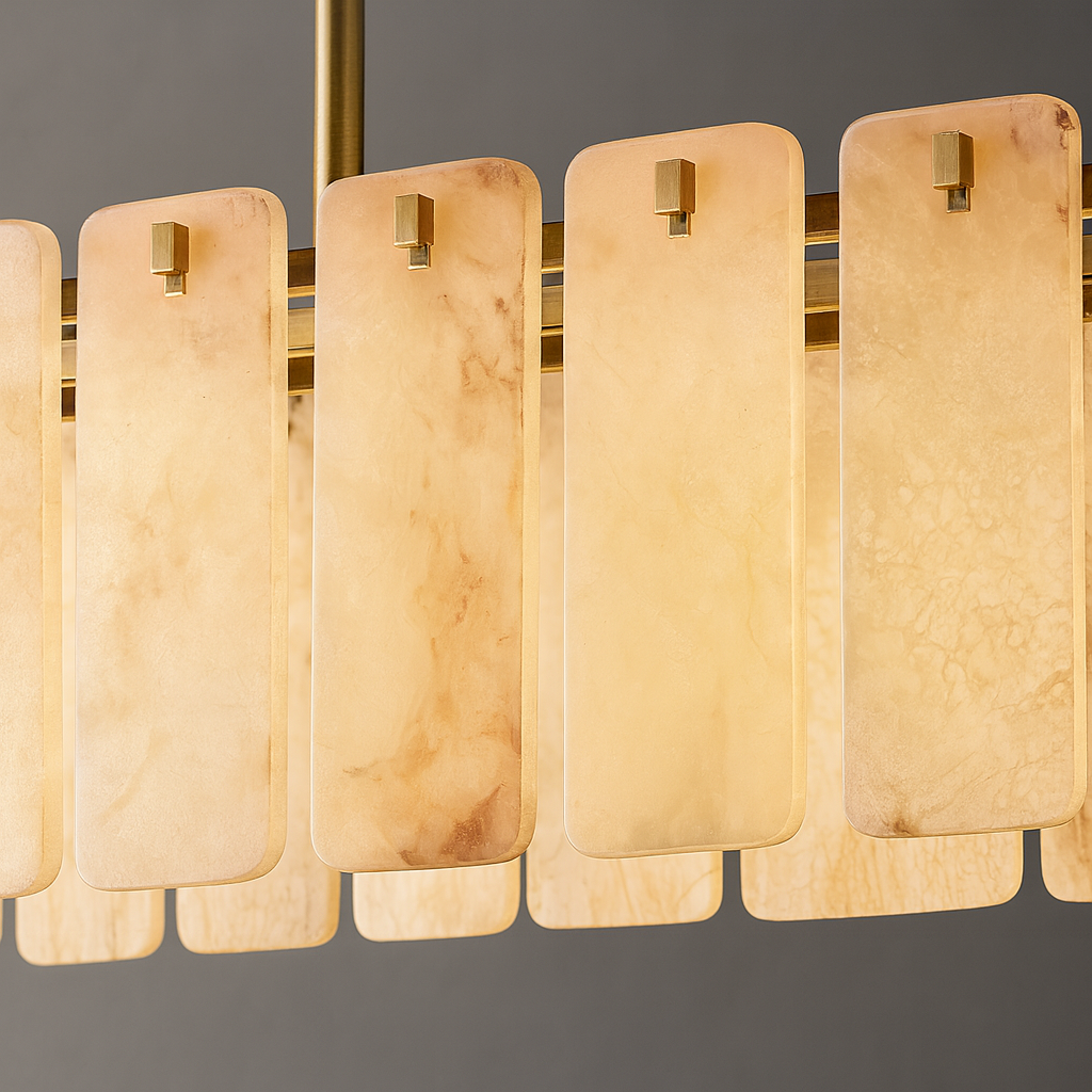 Calametta Onyx Rectangular Chandelier, Chandelier for Dining Room