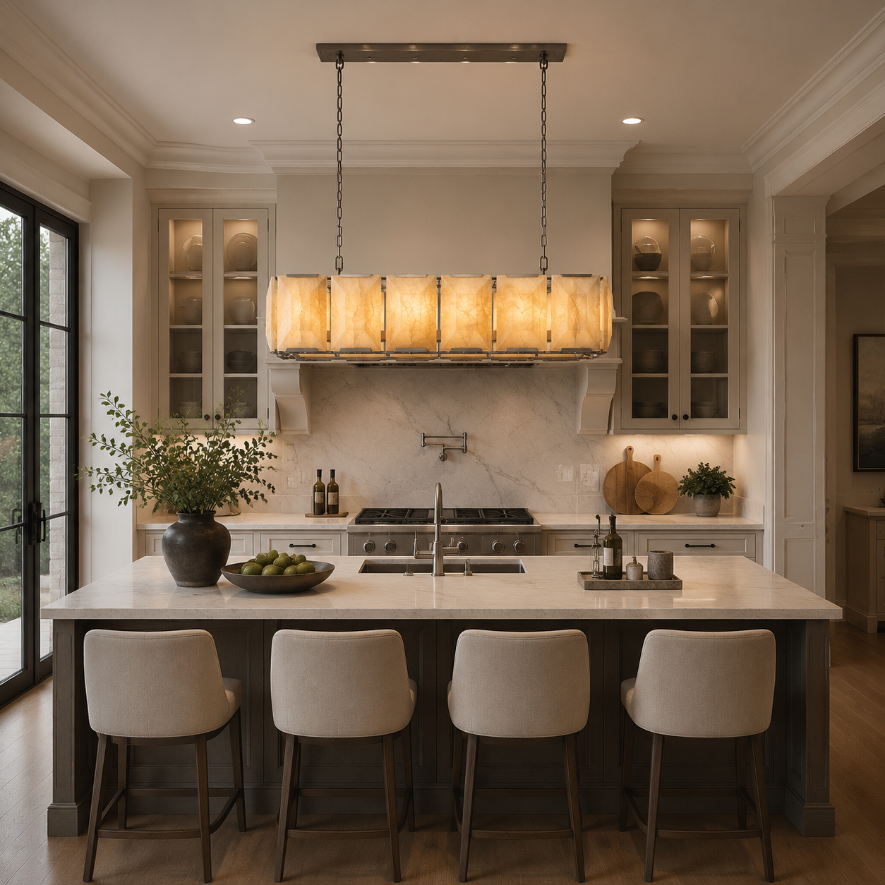 Marlow Calcite Rectangular Chandelier