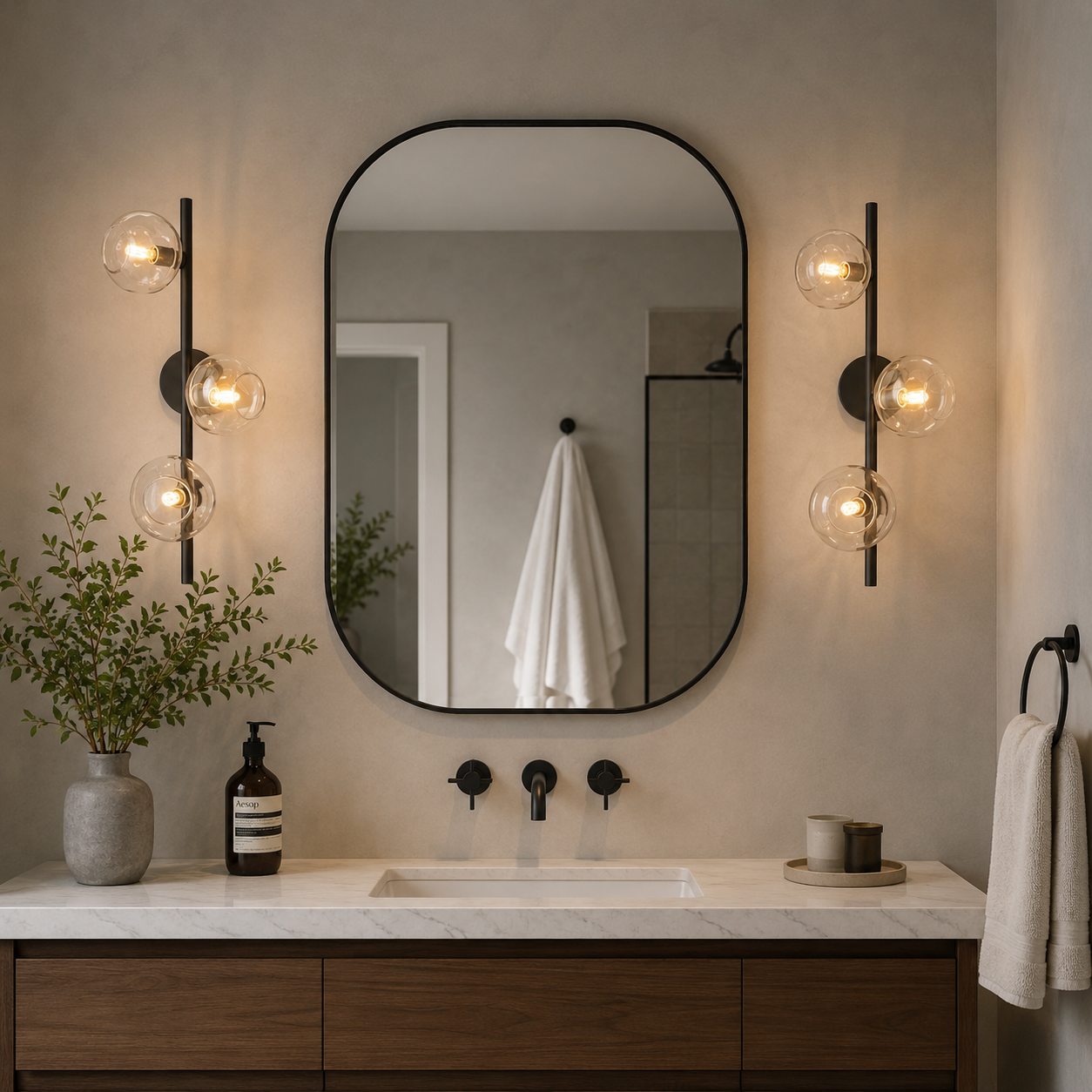 Bubbleler Clear Glass Cascade Sconce