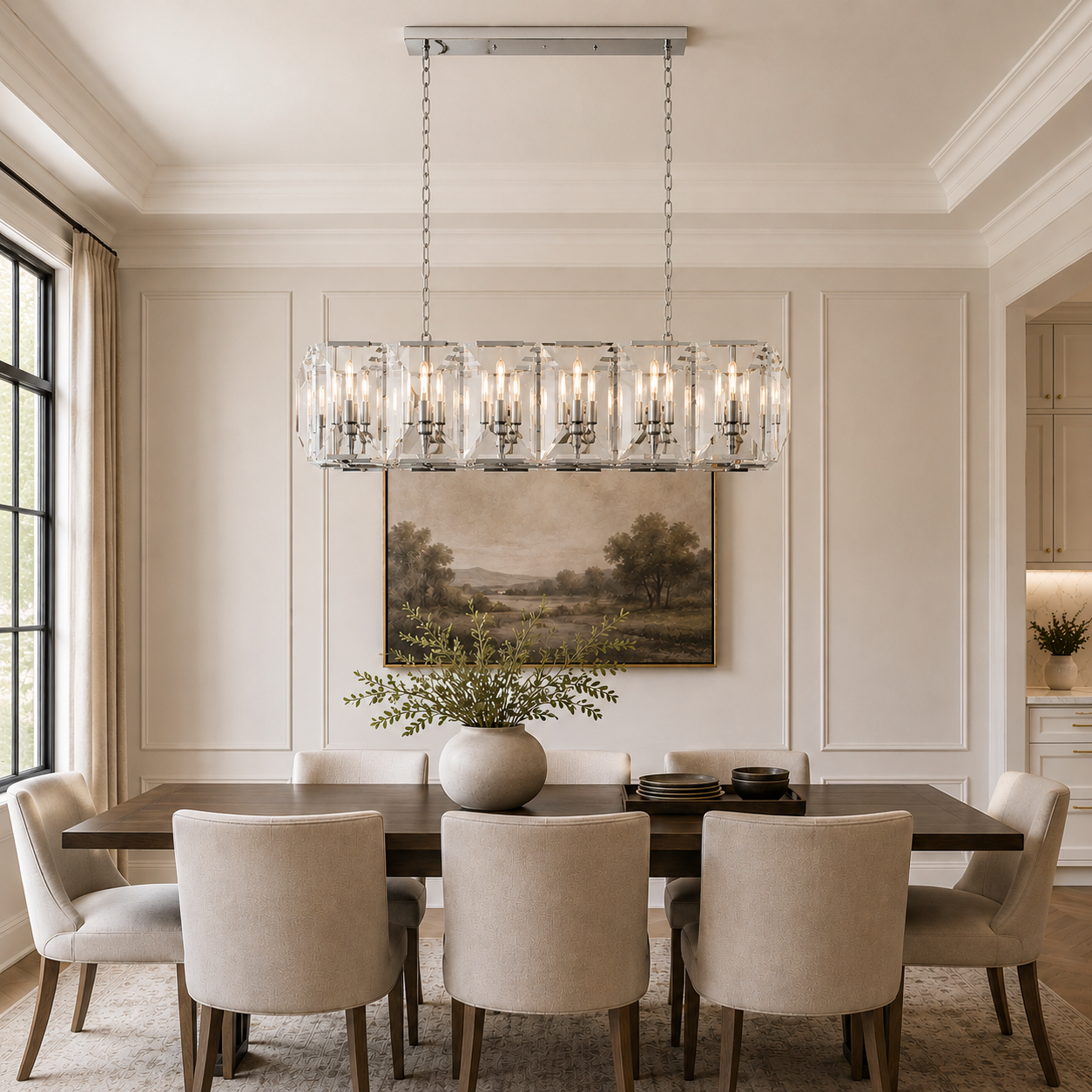 Marlow Crystal Rectangular Chandelier