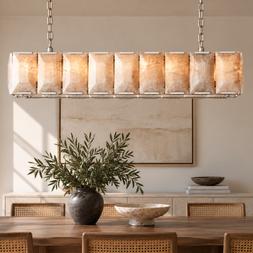 Hadilor Calcite Rectangular Chandelier