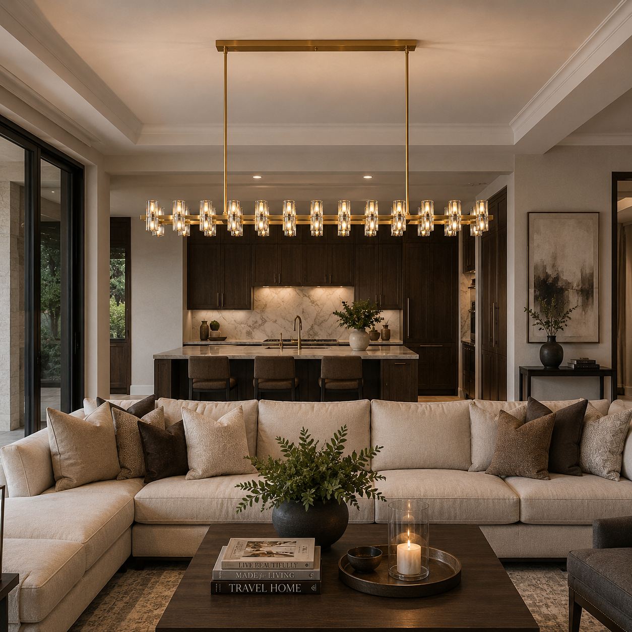 Arcachoe LED Rectangular Chandelier