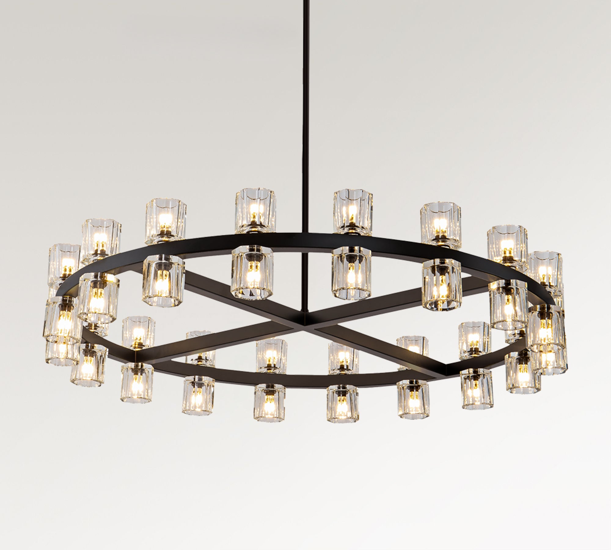 Arcachoe LED Round Wagon Wheel Chandelier