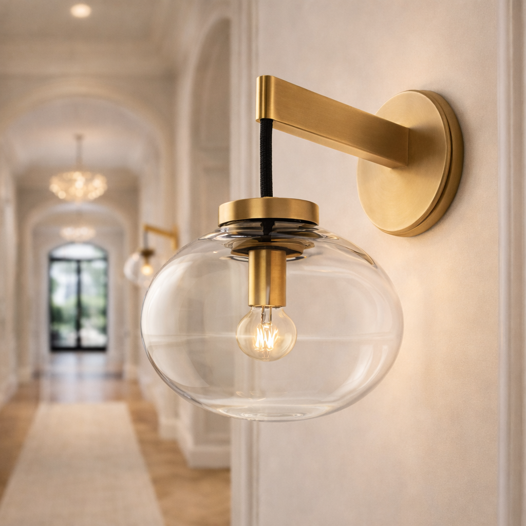 Babrette Clear Glass Sconce