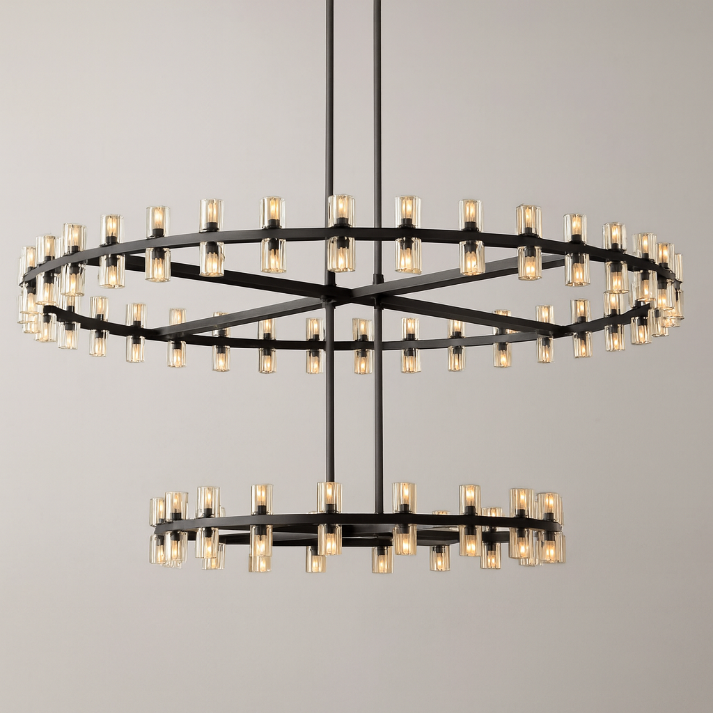 Arcachoe Round Two-tierd Wagon Wheel Chandelier