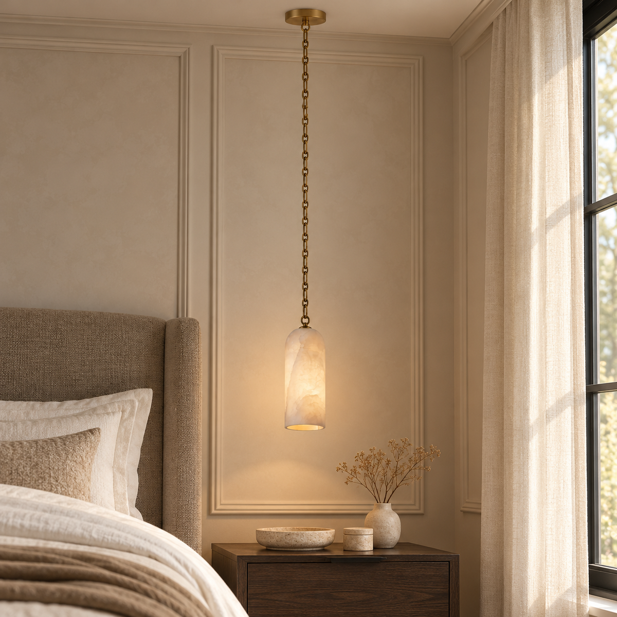 Alabaster Capsule Chain Chandelier
