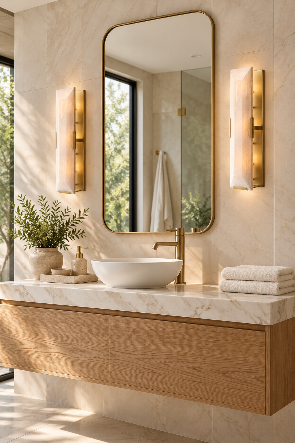 Hadilor Calcite Linear Sconce