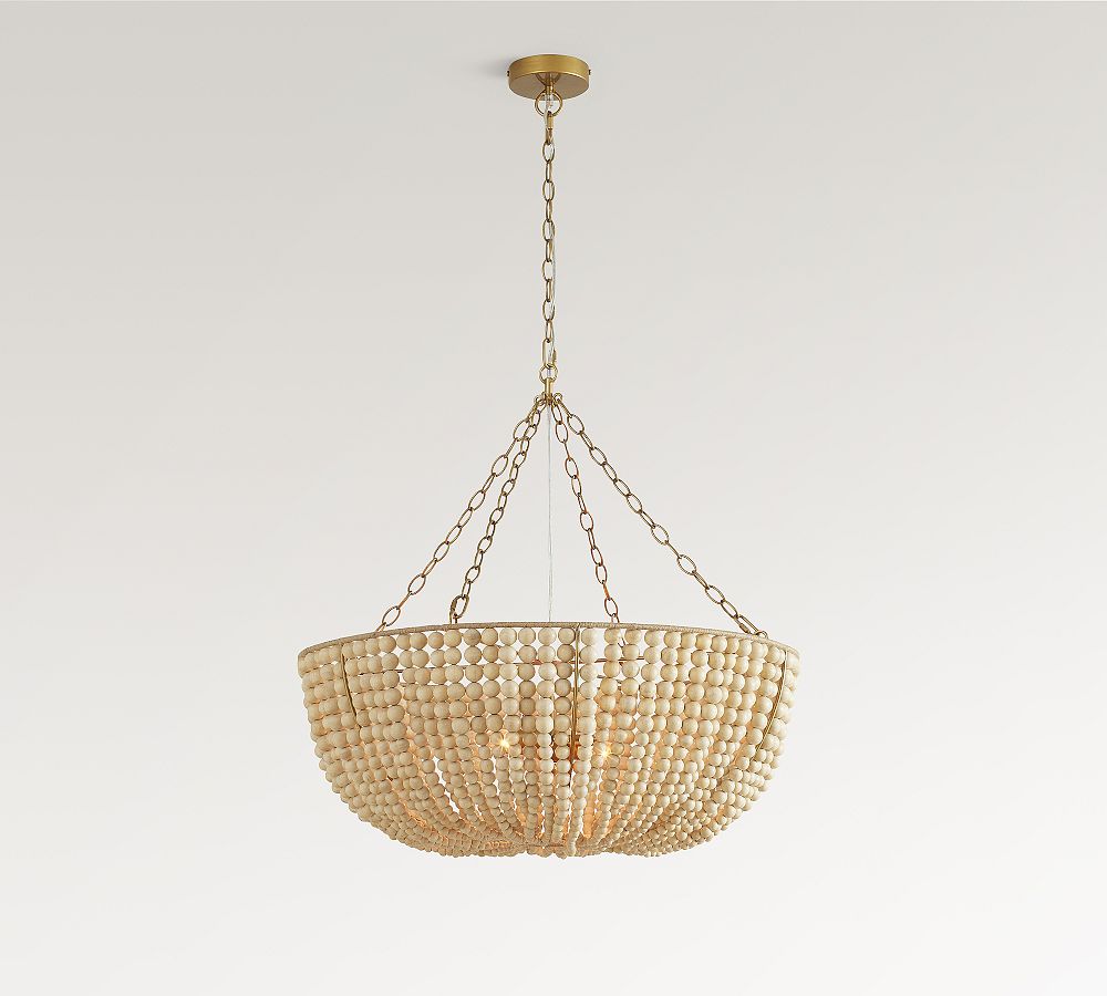 Wood Bead Chandelier