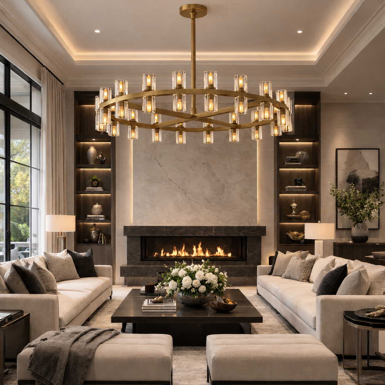 Arcuphoe Led Round Chandelier