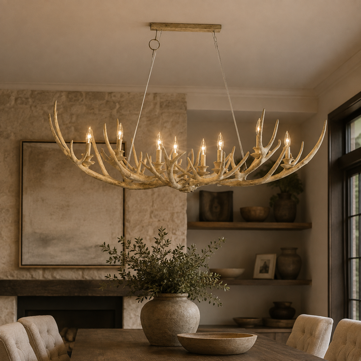 Antler Linear Chandelier 53"