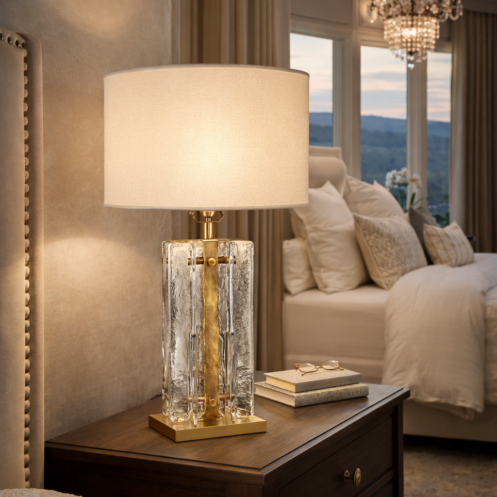 Lattica Clear Glass Table Lamp