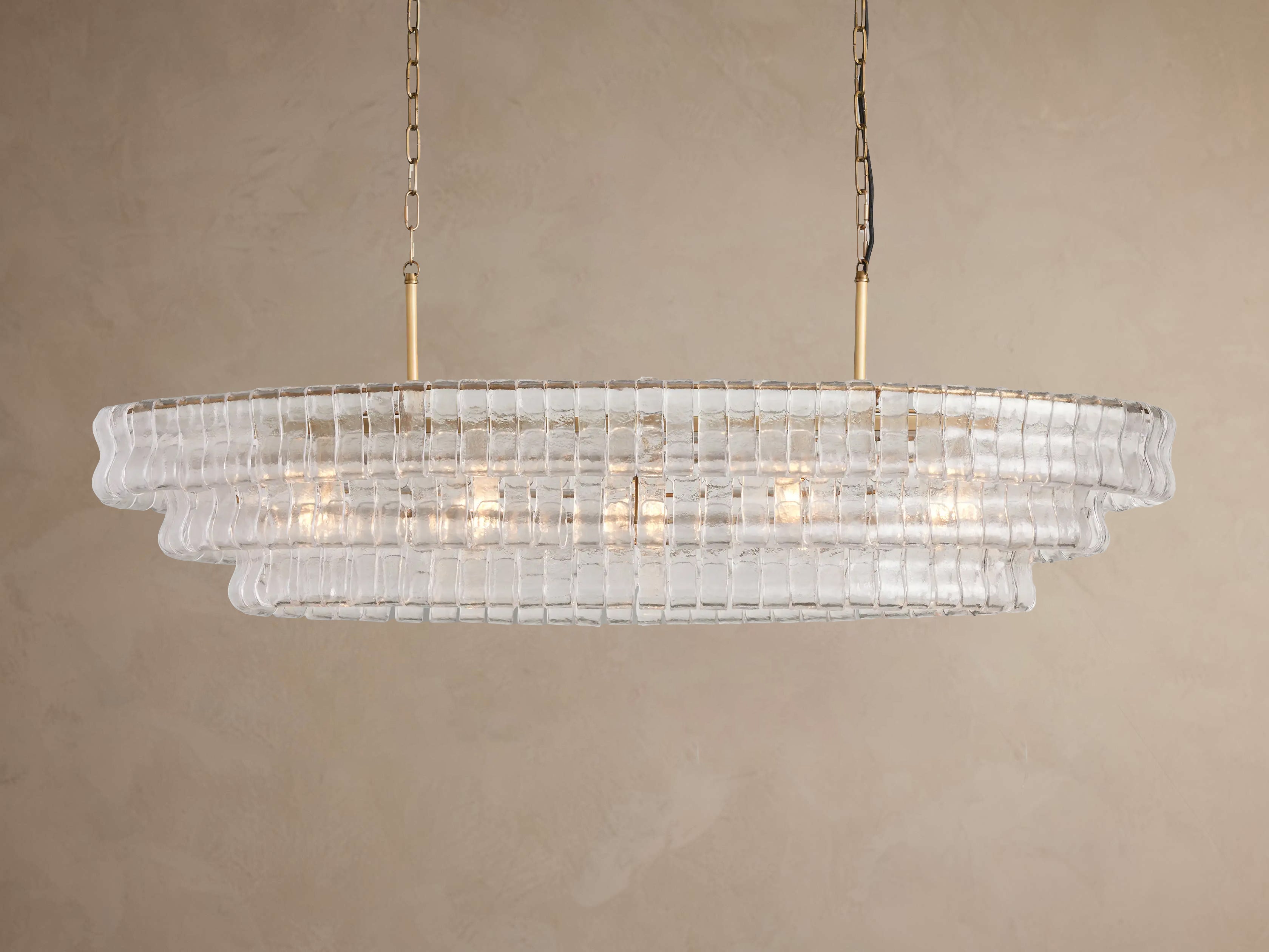 Ghiaccio Clear Class Oval Chandelier