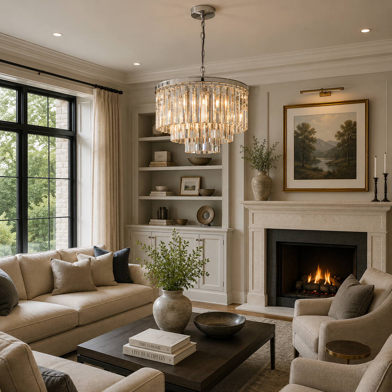 1920s Odeen Round Chandelier