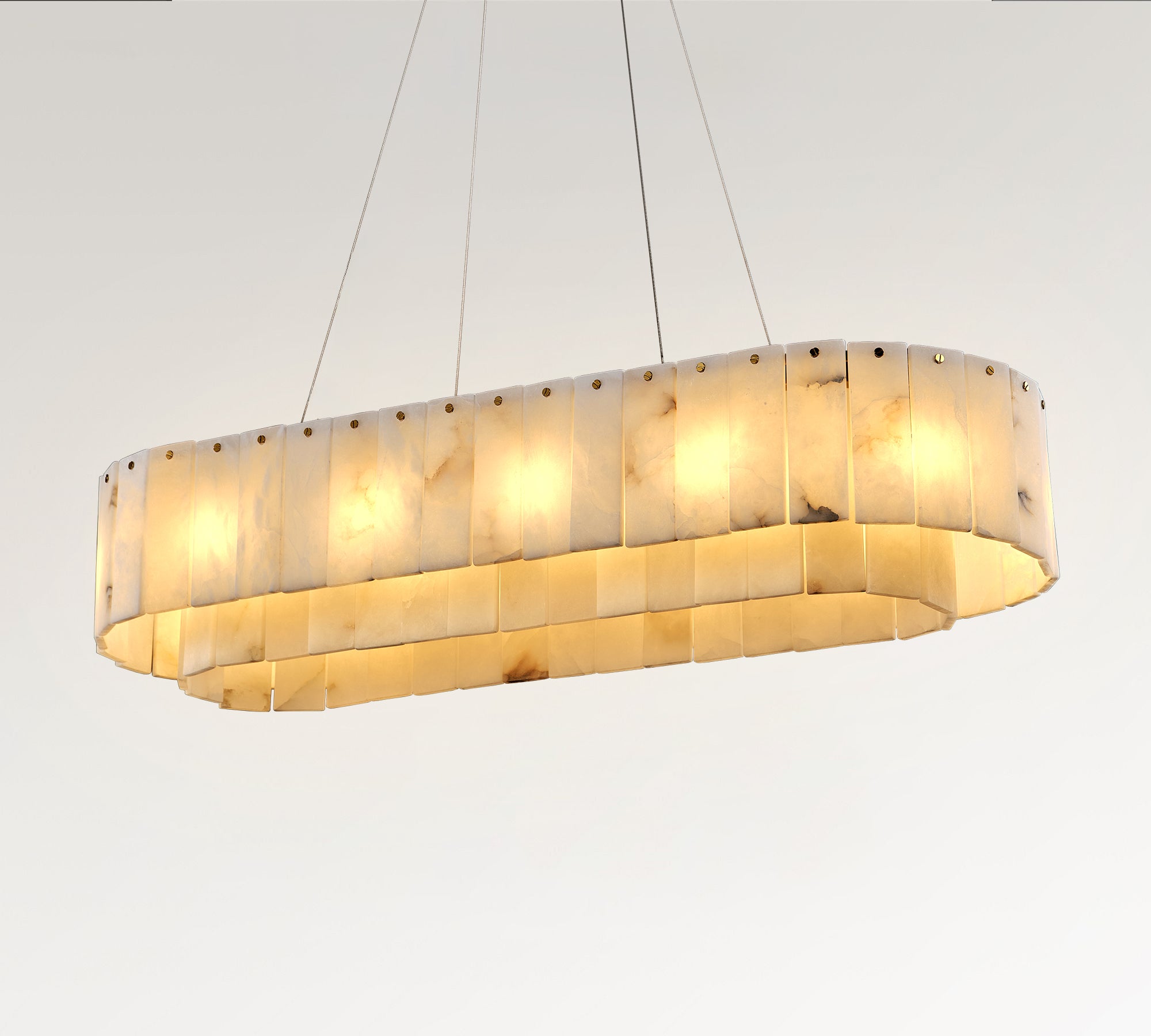 Nonzerat Rectangle Alabaster Dining Room Chandeliers