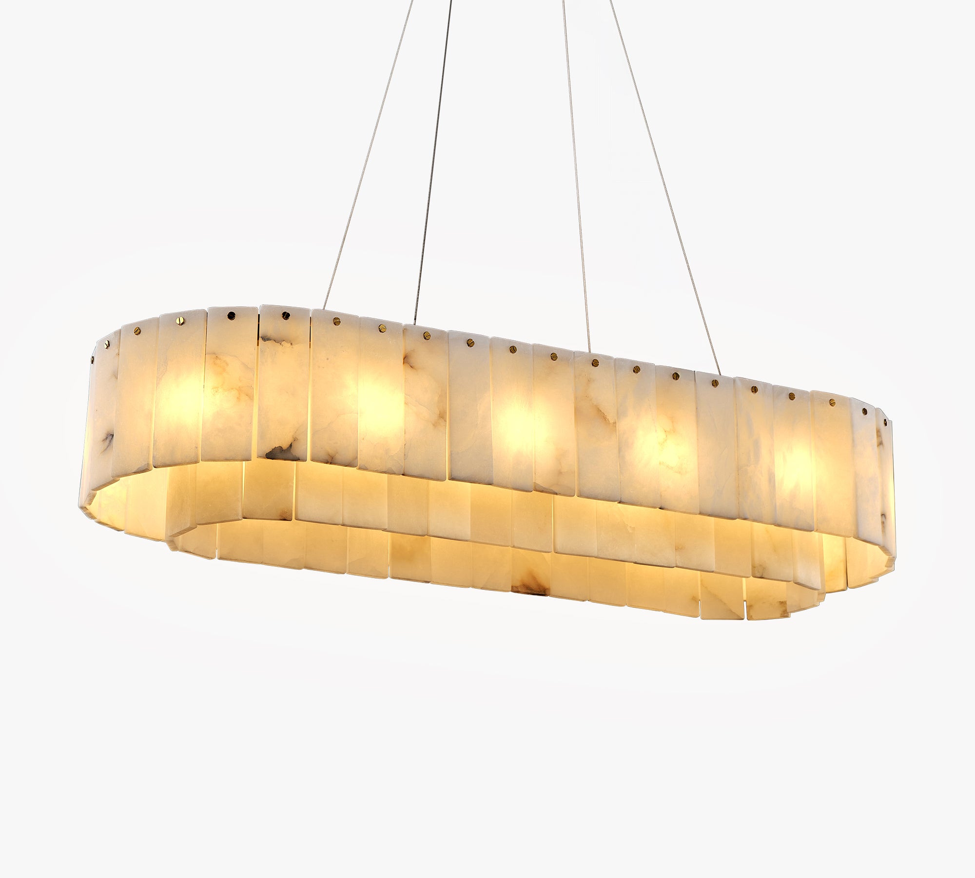 Nonzerat Rectangle Alabaster Dining Room Chandeliers