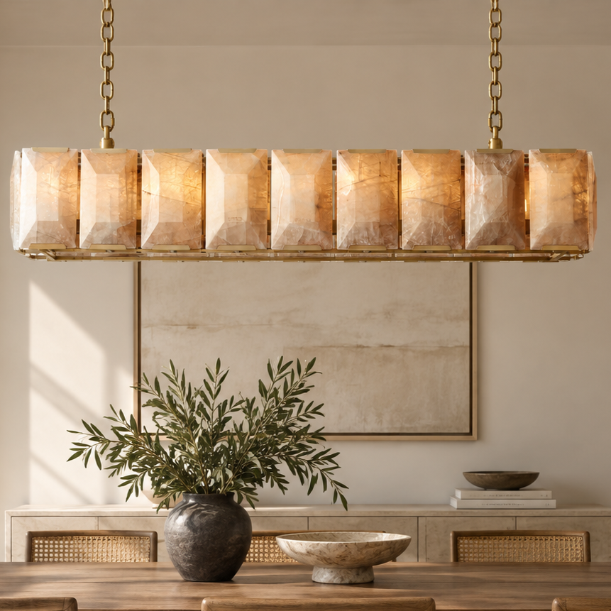 Hadilor Calcite Rectangular Chandelier