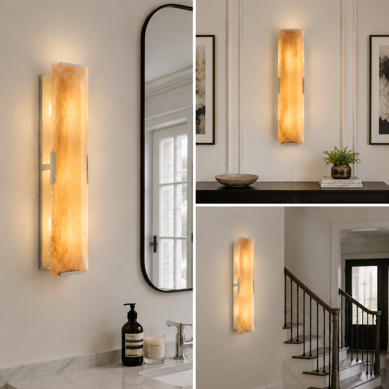 Hadilor Calcite Linear Sconce