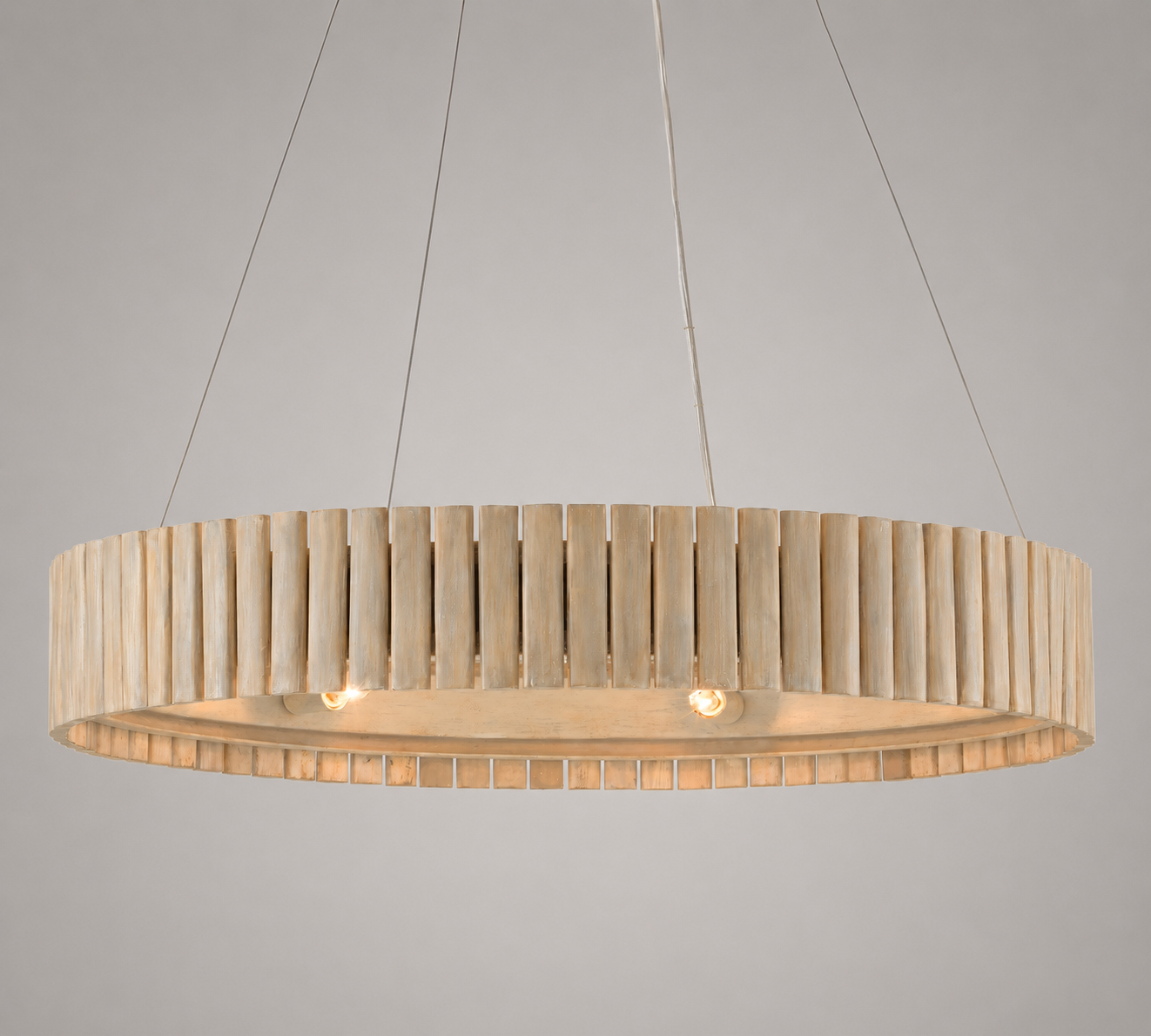 Round Bamboo Chandelier