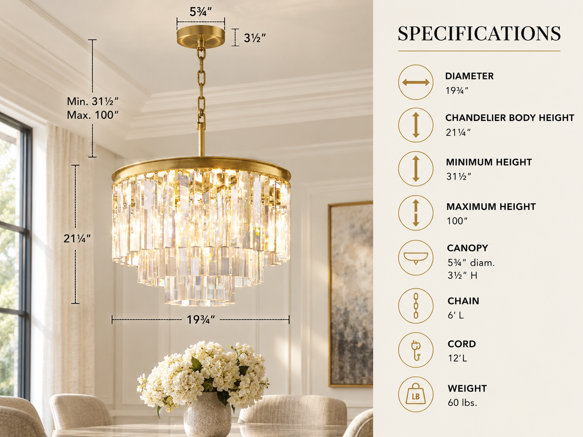 1920s Diomond Round Chandelier
