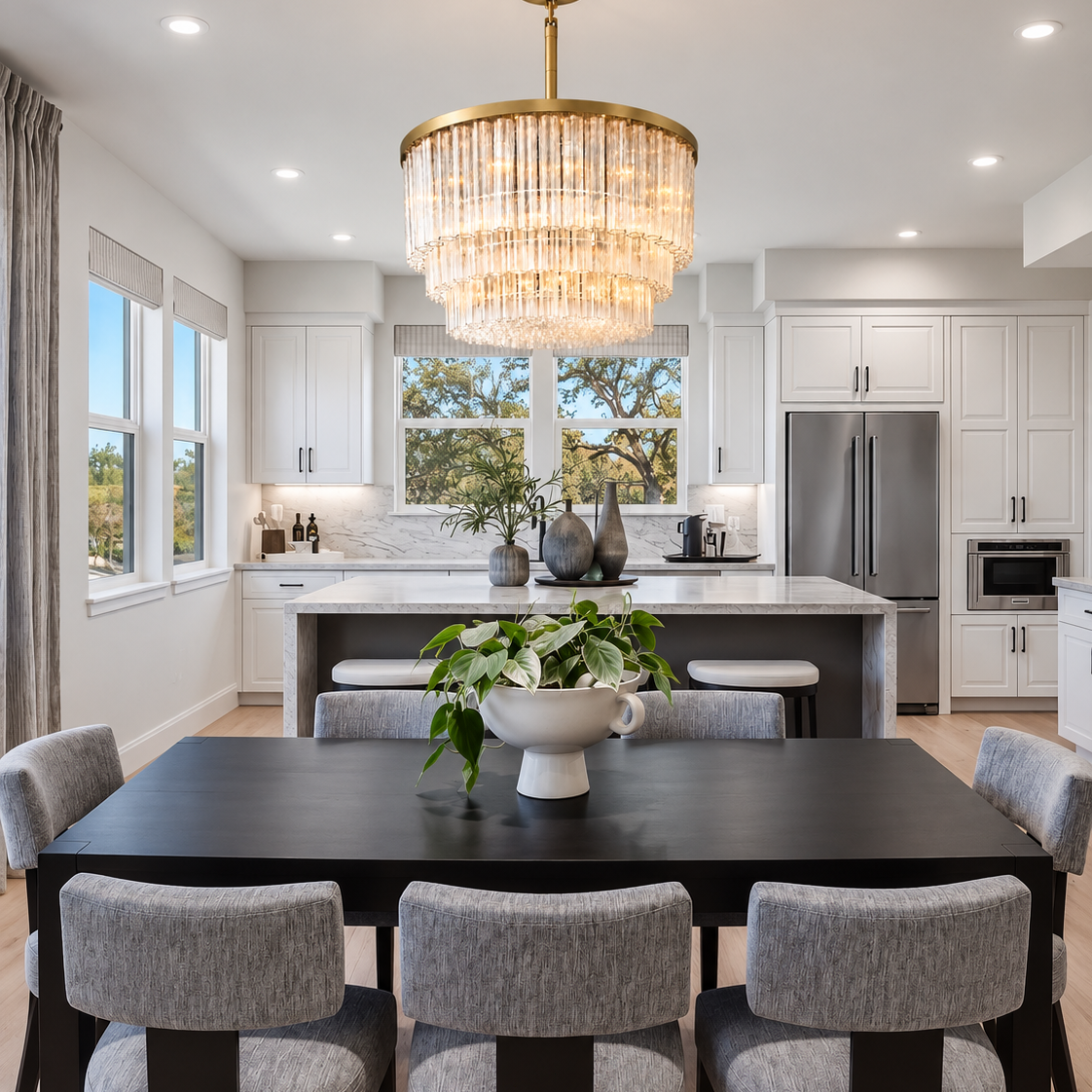 Cirbos Three-Tier Round Chandelier