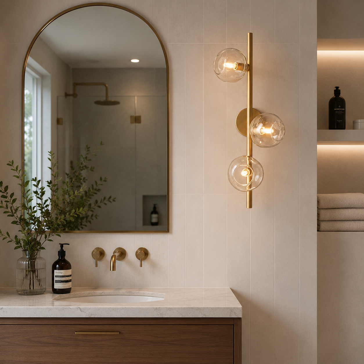 Bubbleler Clear Glass Cascade Sconce