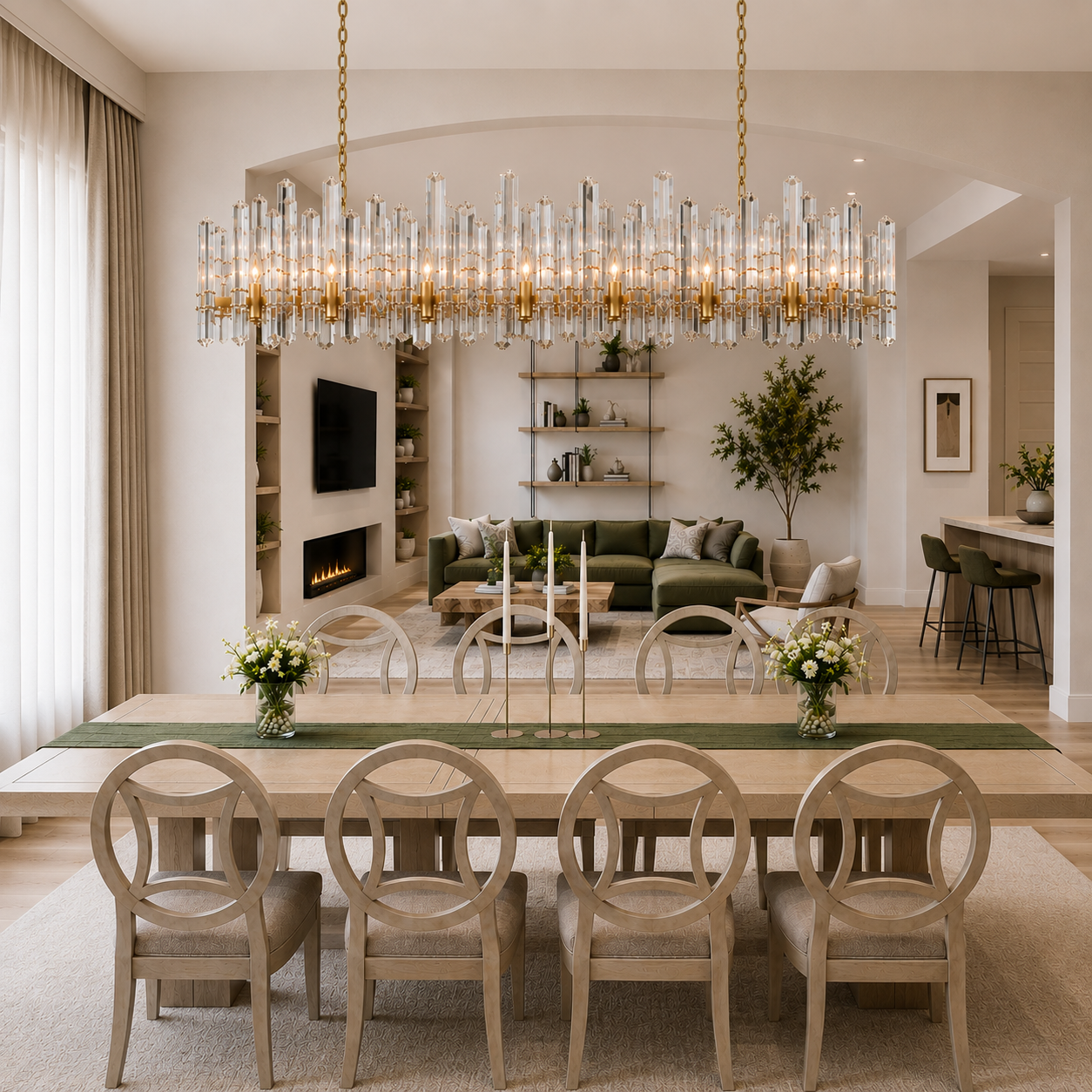 Bororence Linear Chandelier
