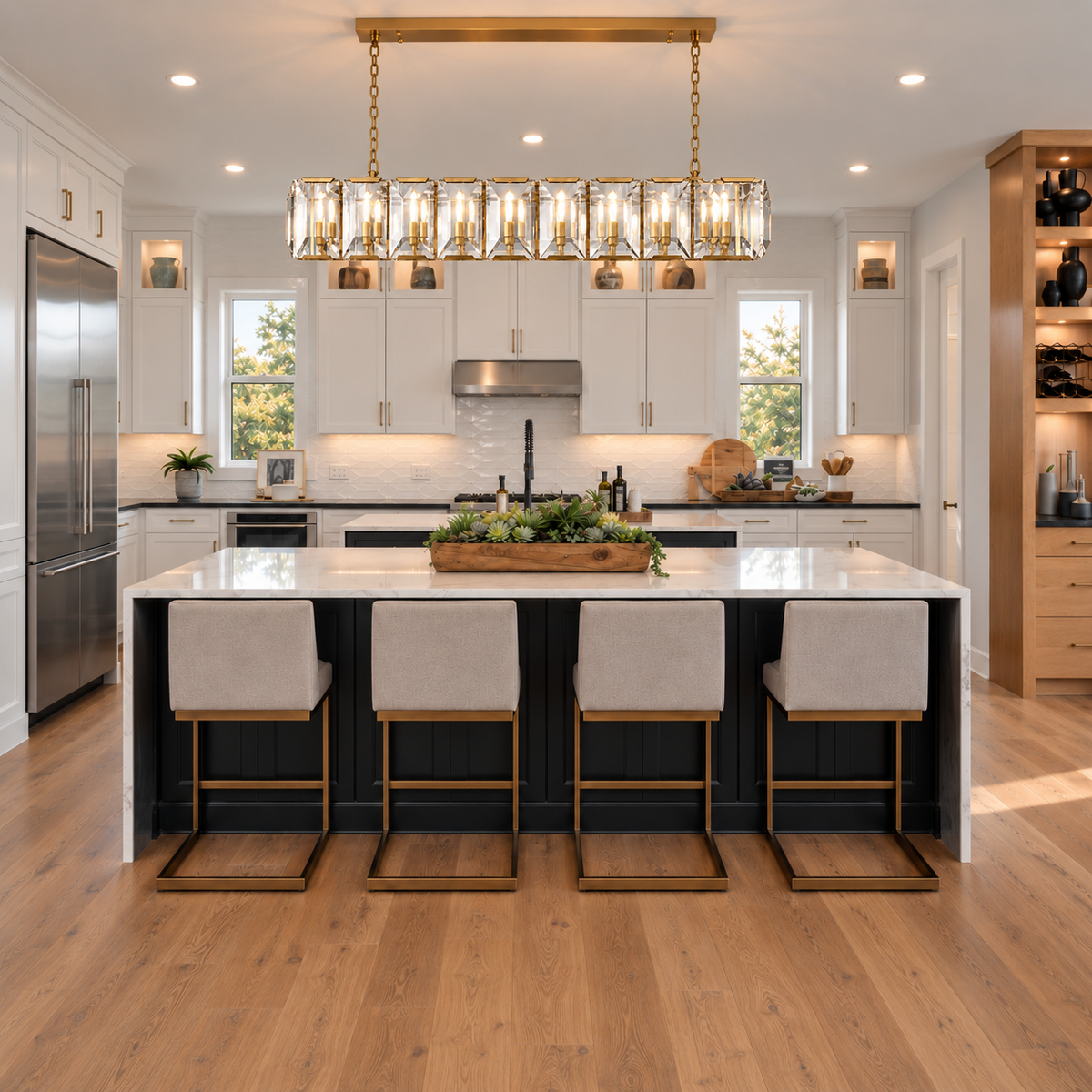 Hadilor Crystal Rectangular Chandelier