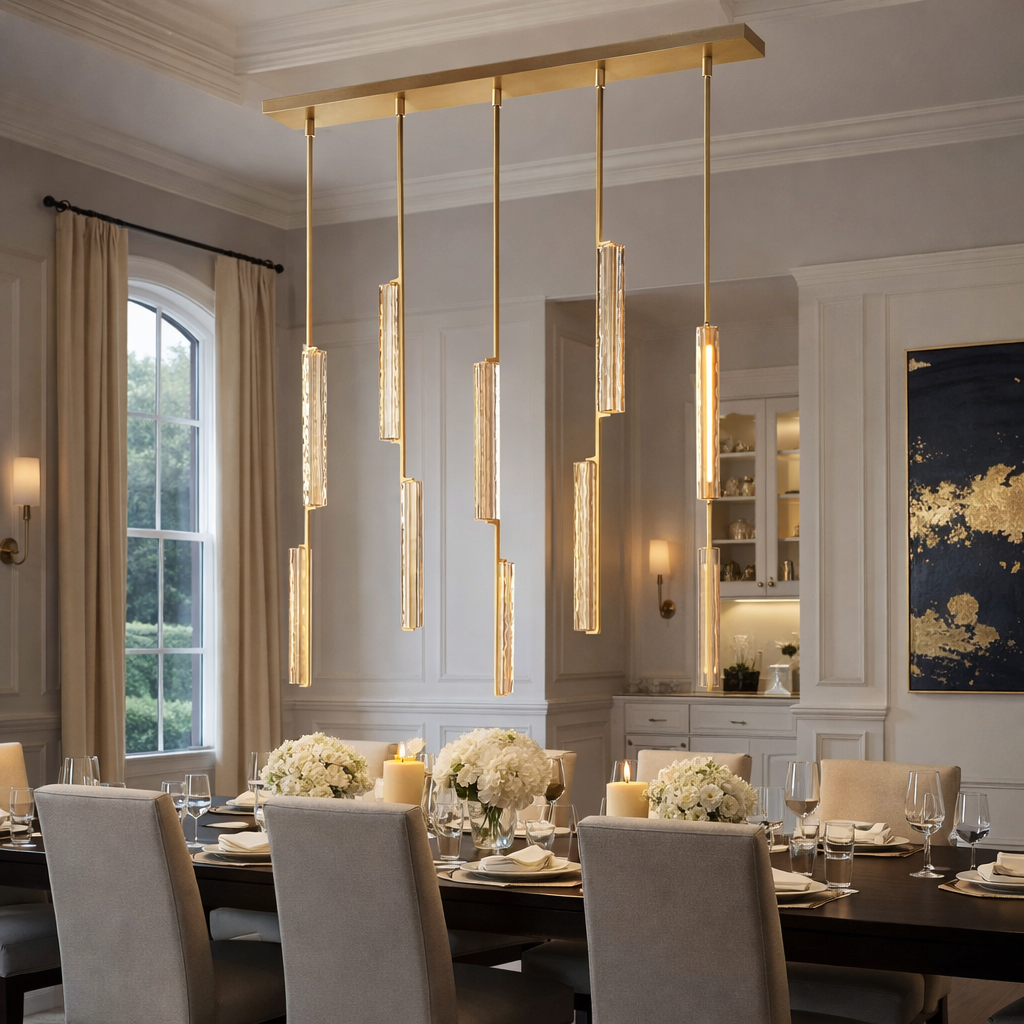 Budubon Crystal Linear Chandelier