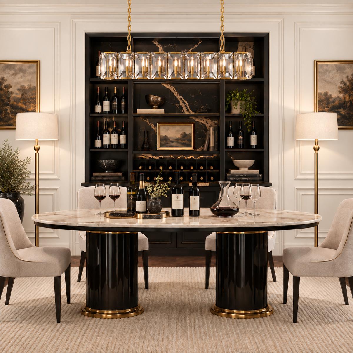 Hadilor Crystal Rectangular Chandelier