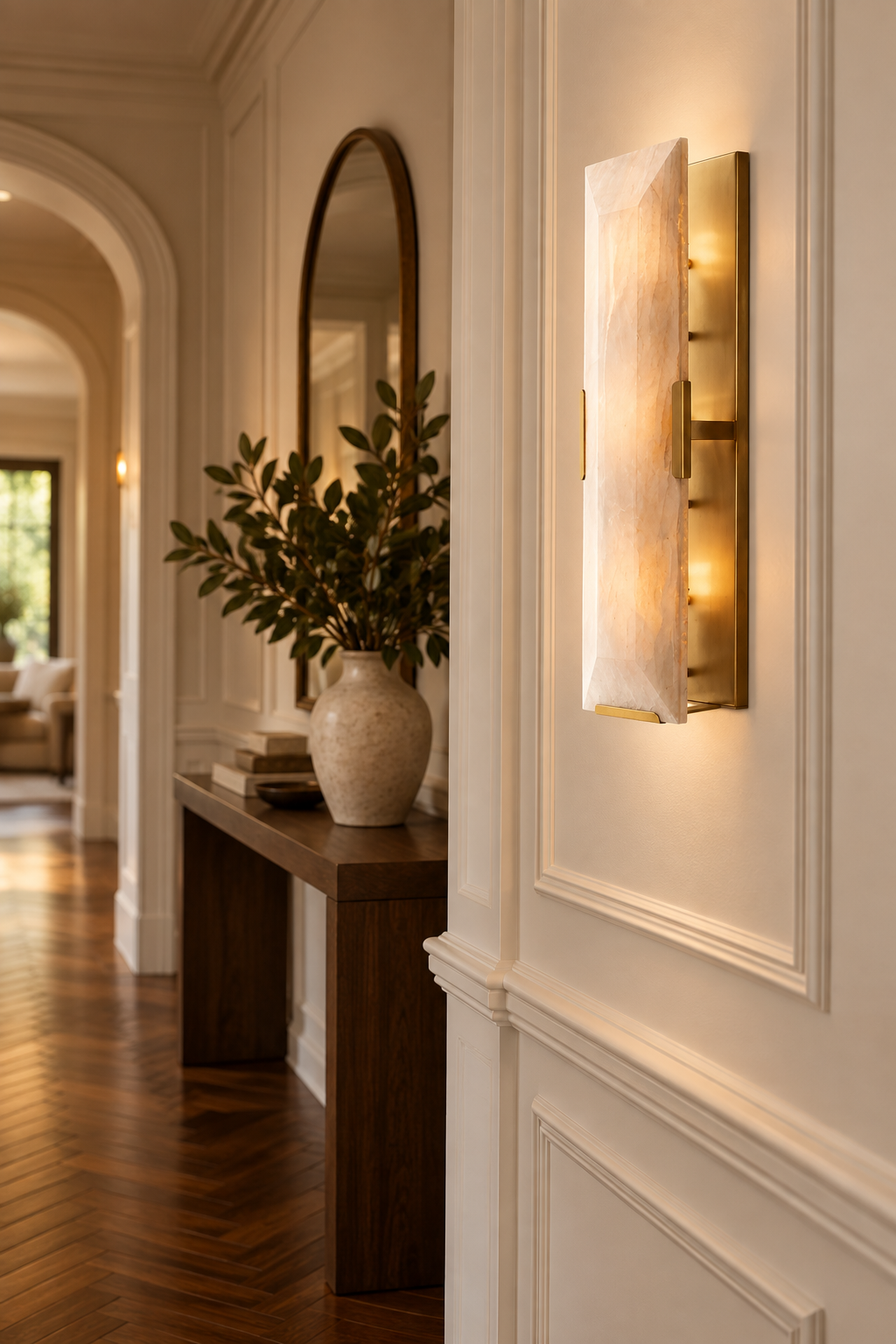 Hadilor Calcite Linear Sconce