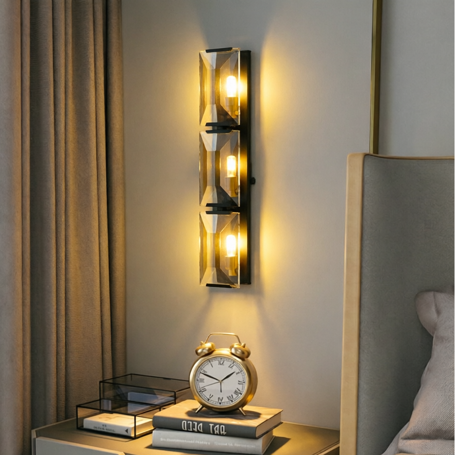 MARLOW CRYSTAL TRIPLE SCONCE