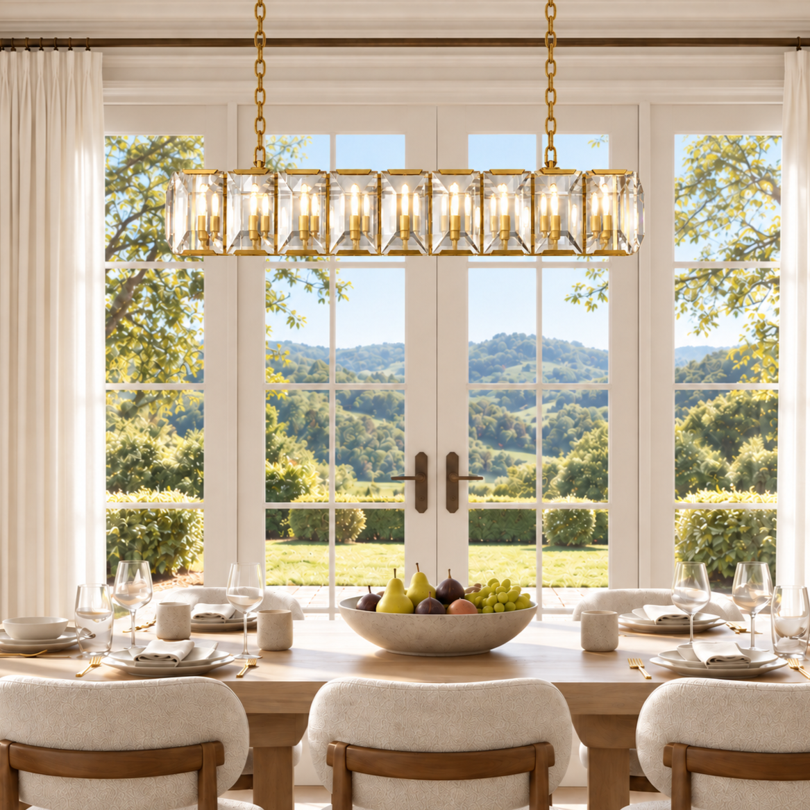 Hadilor Crystal Rectangular Chandelier