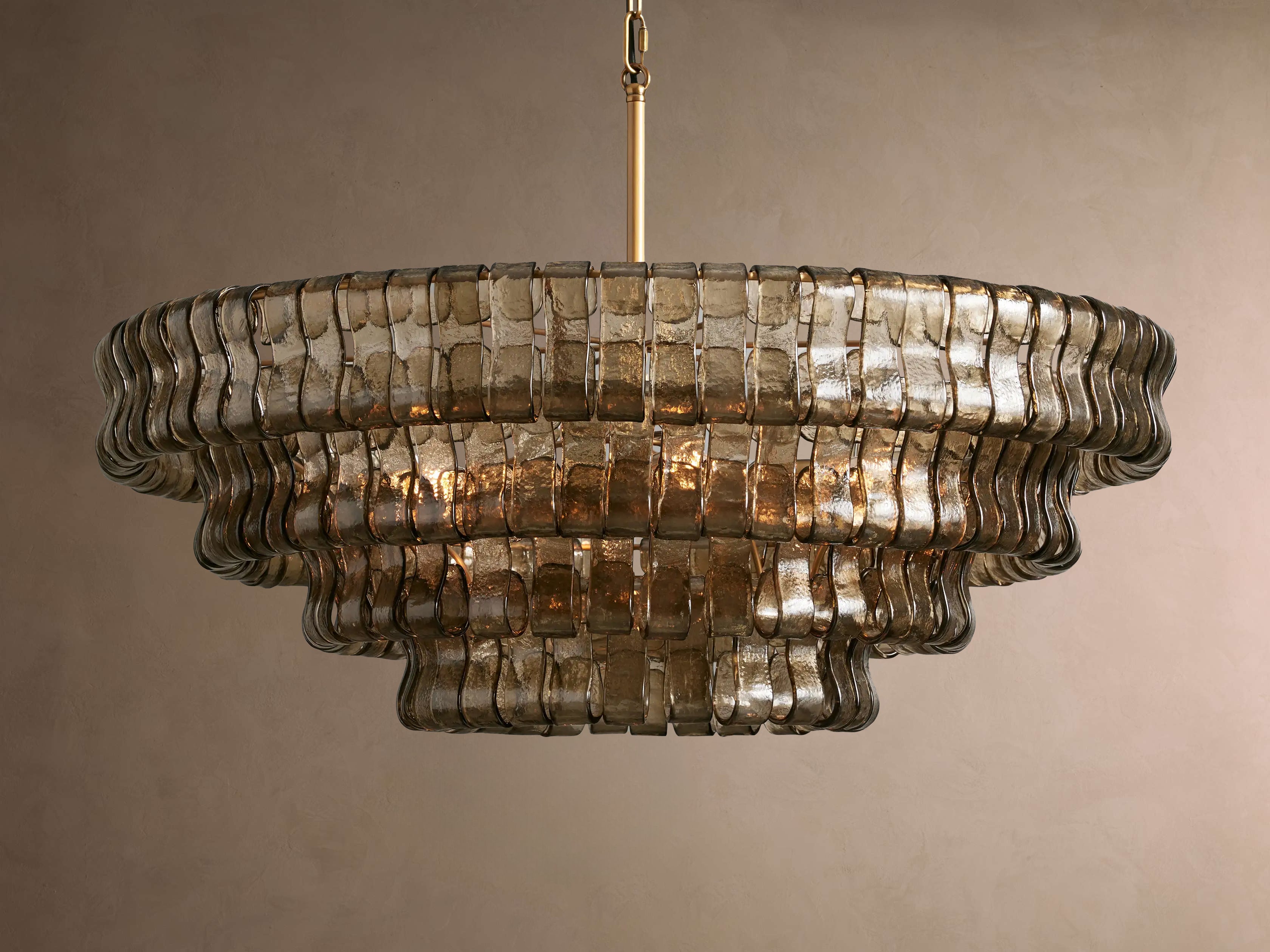 Ghiaccio Smoke Class Round Chandelier