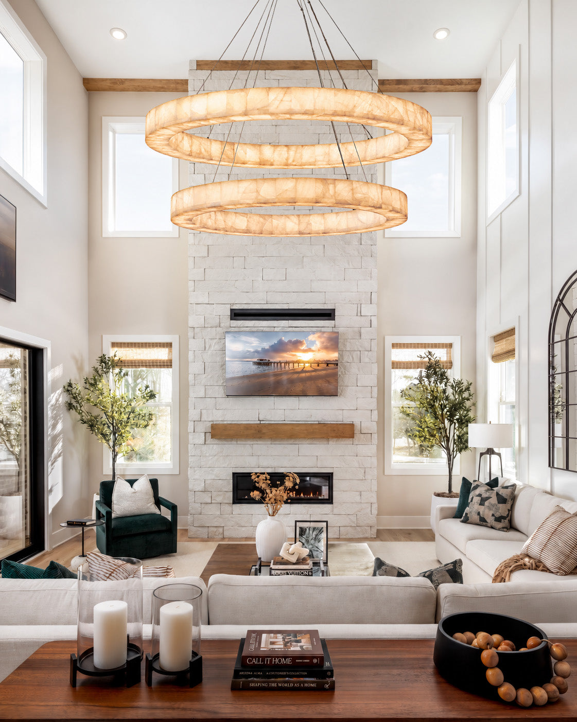 Rigede Lueur Two-Tier Round Chandelier