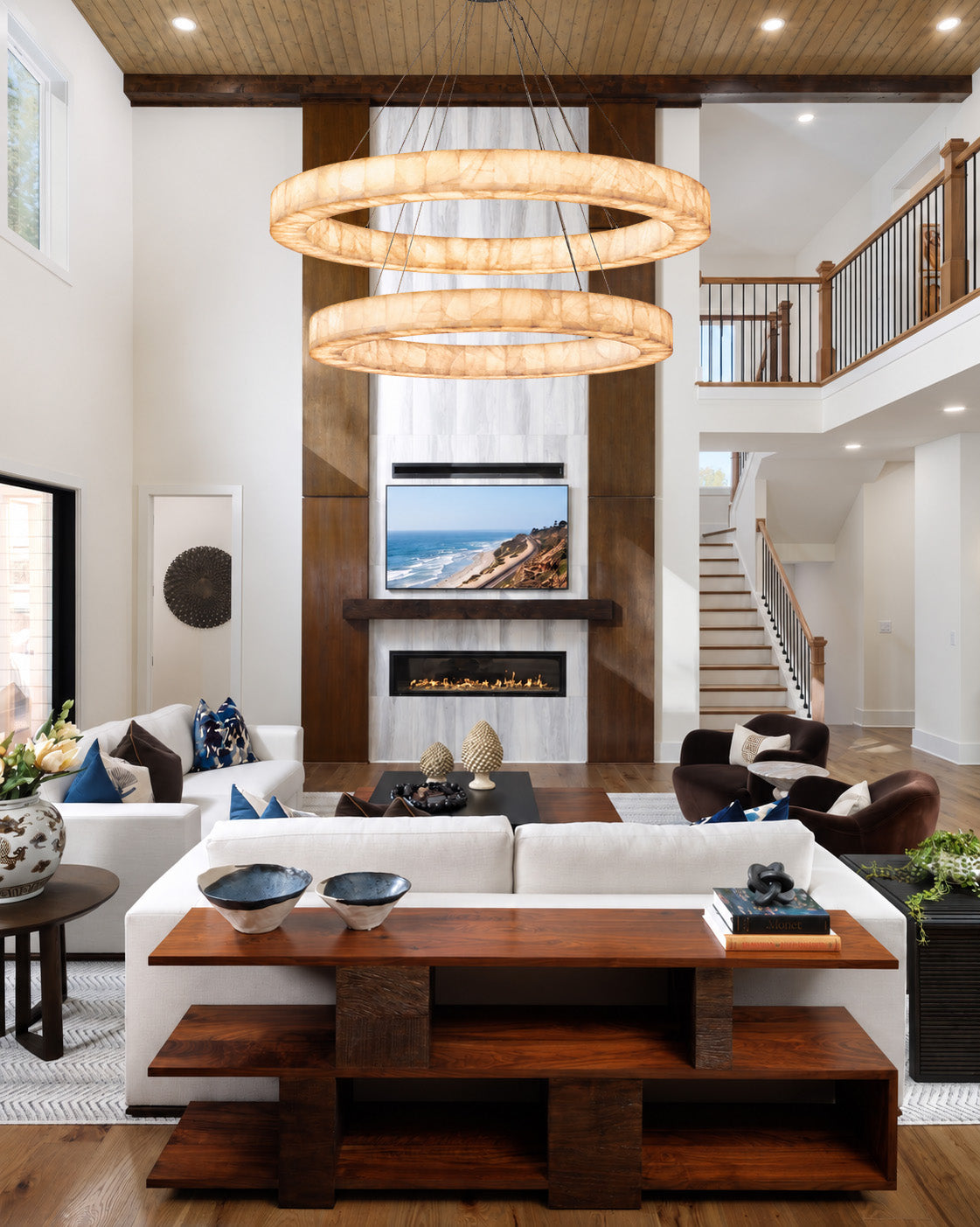 Rigede Lueur Two-Tier Round Chandelier