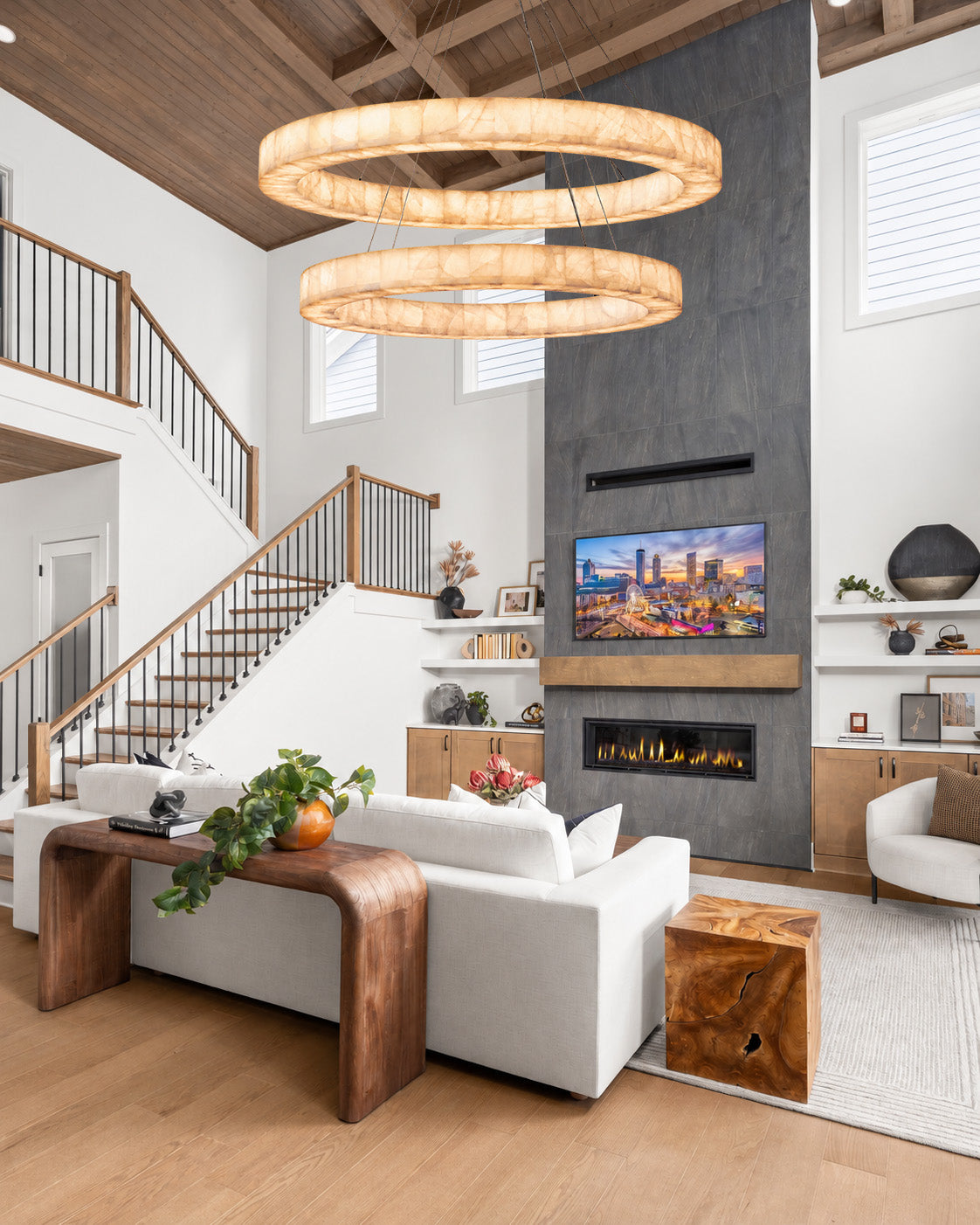 Rigede Lueur Two-Tier Round Chandelier