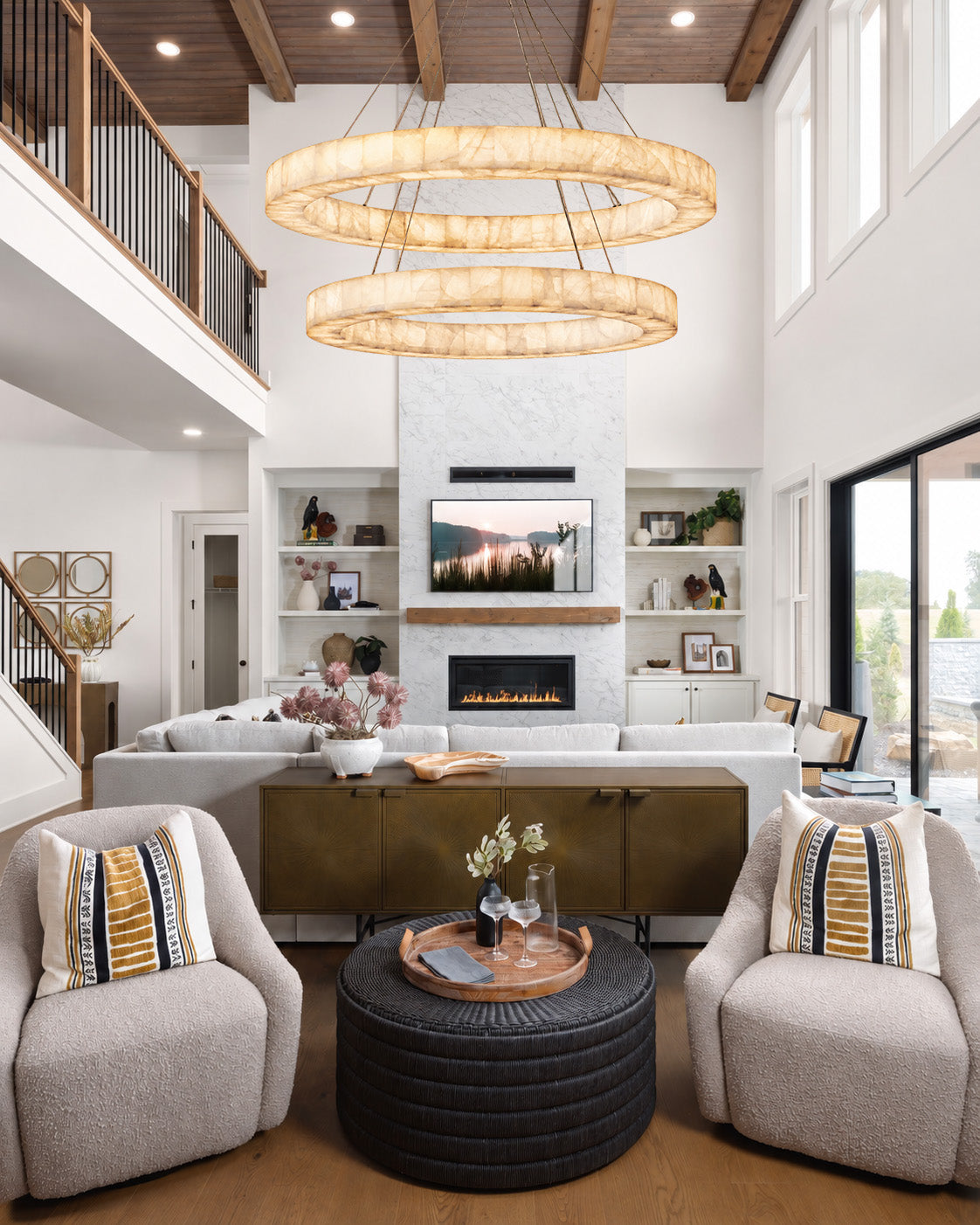 Rigede Lueur Two-Tier Round Chandelier