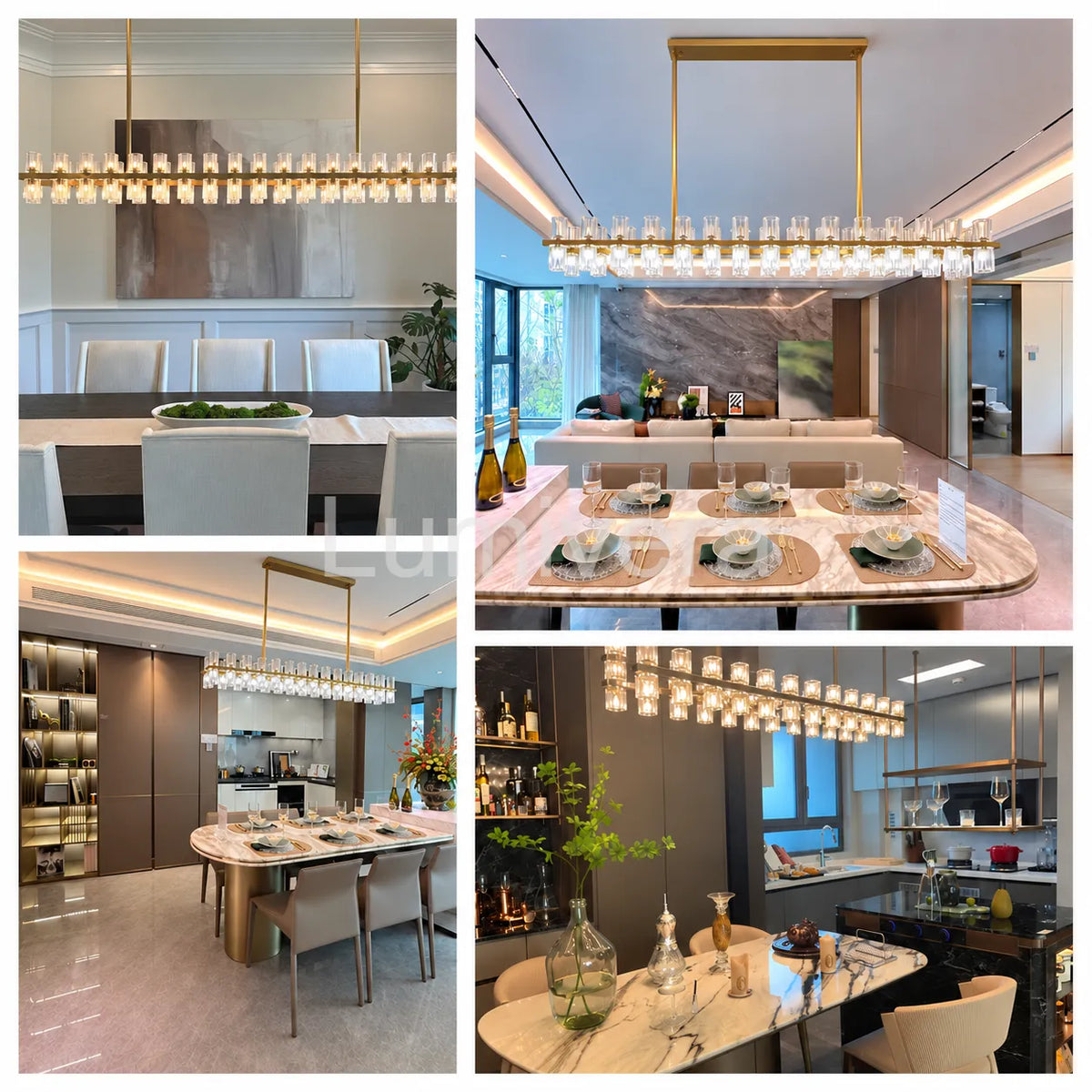 Arcuphoe LED Rectangular Chandelier