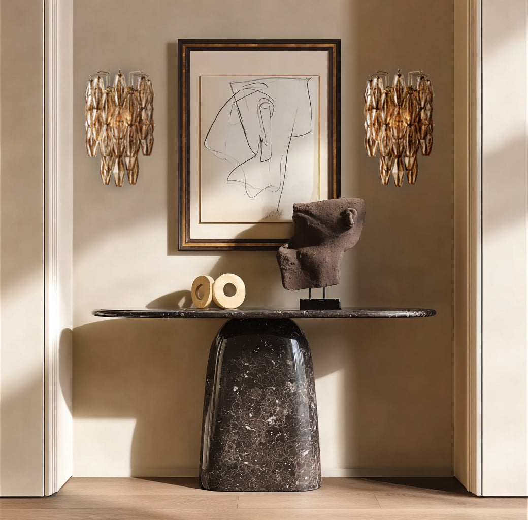 DHIARA SMOKE GLASS SCONCE
