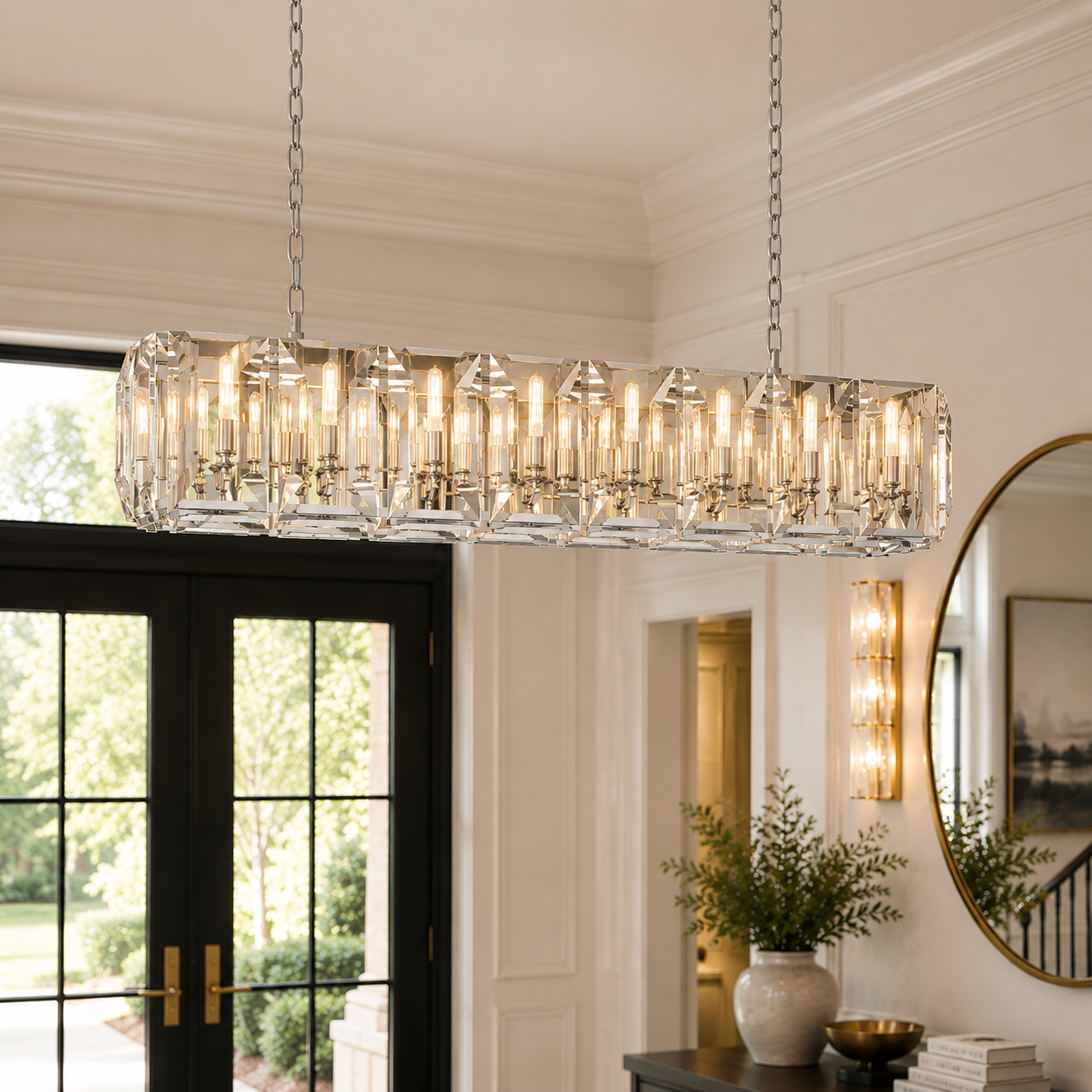 Marlow Crystal Rectangular Chandelier