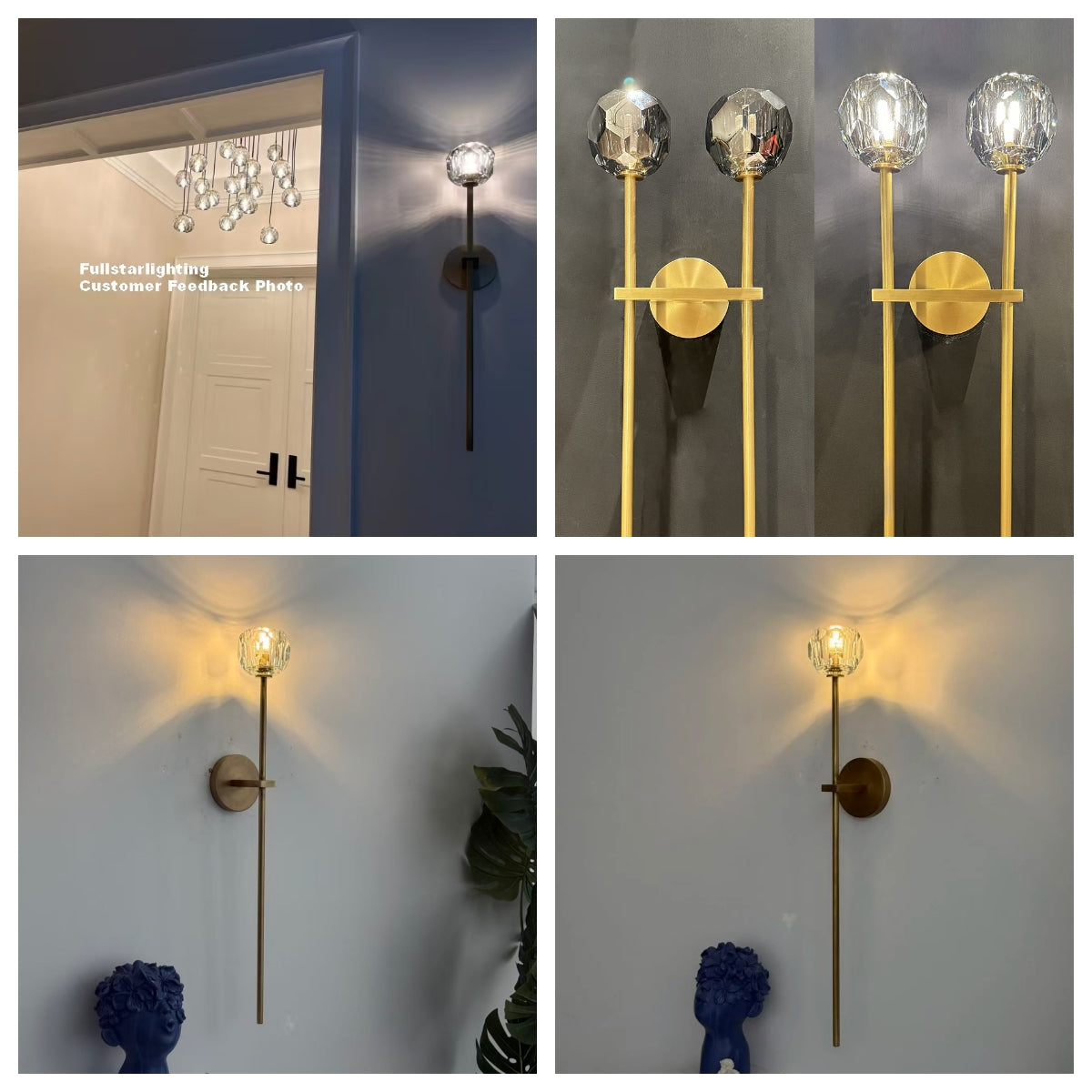 Boule do Cristal Smoke Glass Grand Sconce